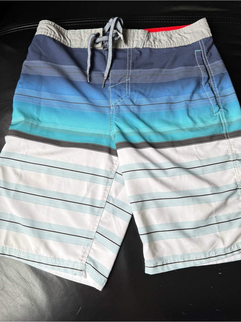 Mossimo Blue Gradient Stripe Swim Trunks